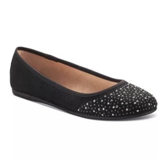 Macy's Style & Co Angelynn Rhinestone Glitter Ballet Flats Size 5 - Picture 1 of 13